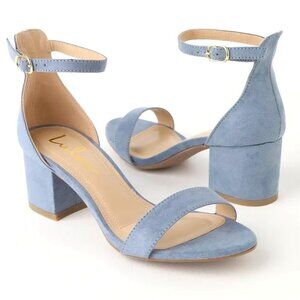 Blue Ankle Strap Heels
